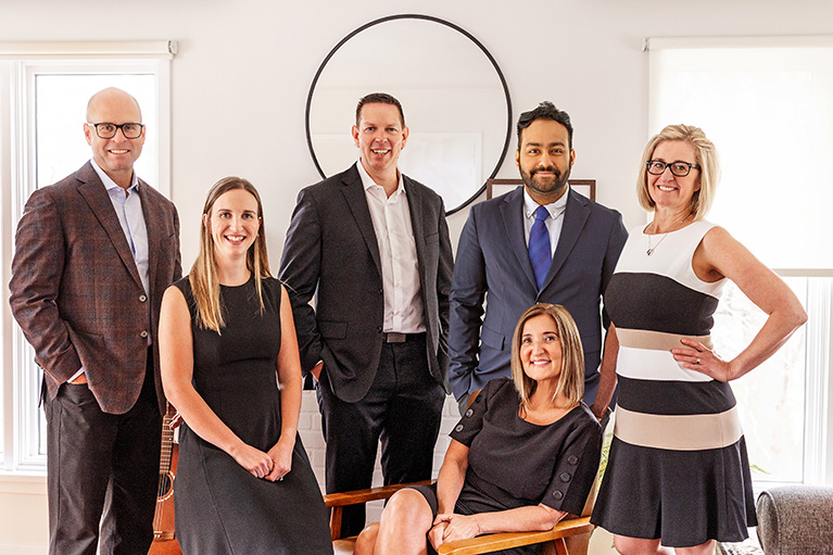 Lorriman Sturgeon Wealth Management Group from left to right; Tim, Trudy, Andrew, Timy, Lourdes, Jennfier
