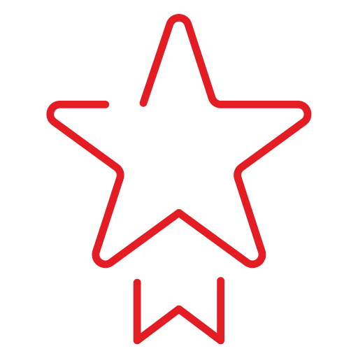 Pictogram of a star symbolizing our personalized service