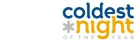 Coldest Night of the Year logo. A little white asterixis sits net to the logo.