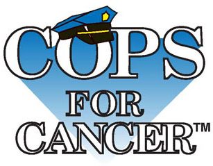 Cops for Cancer logo. A policeman's cap sits on the logo.