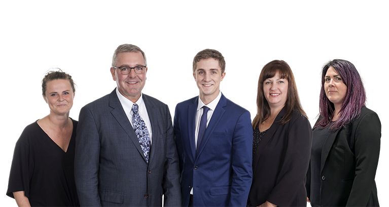The Bromley Wealth Management Team from left to right: Tara, David, Parker, Jennifer and Jennie